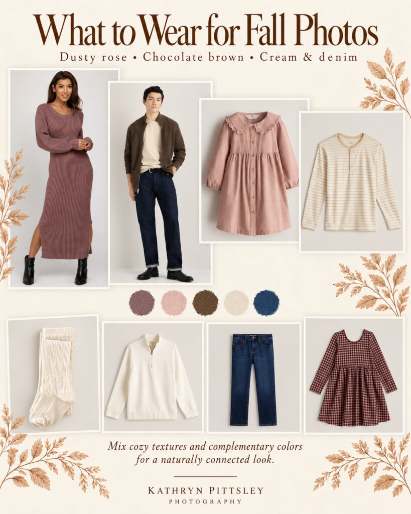 fall family outfit collage